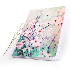 A5 Size Colourful Custom Notebook Printing Art Saddle Stitching Journal Notebook