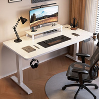 Bureau de direction moderne électrique intelligent à double moteur réglable en hauteur, chaise d'ordinateur et table de bureau d'ordinateur