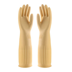 أحمر 38 من اللاتكس السميك 15 بوصة لون طبيعي مريح لتنظيف المطبخ بأكمام طويلة - Product Image 3