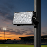 Projecteur LED extérieur étanche 300W 400W SMD5050 anti-éblouissement, design rectangulaire moderne, personnalisable, 2000K, 48V 230V, pour grue à tour