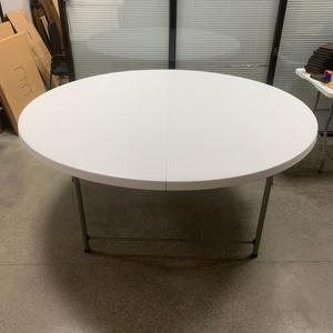 Mesa y Sillas Plegables de Plástico Blanco de 6 pies para 12 Personas, Resistentes y Modernas, para Eventos, Banquetes, Fiestas al Aire Libre, Hoteles y Villas, Venta al Por Mayor - Product Image 2