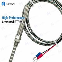 Sonde de température PT100 RTD à haute précision avec filetage M8, en acier inoxydable blindé, pour machines industrielles