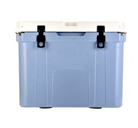 Glacière isotherme étanche 55QT au design moderne à roulettes pour le camping en plein air, la pêche, le stockage de canettes de vin et de glace sèche