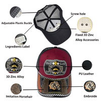 Gorra de Béisbol Unisex Personalizada con Logotipo de Herradura Metálica en 3D, Estilo Occidental, Étnico, Informal, para Pesca, Playa y Aire Libre