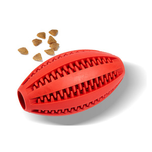 Pelota dispensadora de golosinas para mascotas, juguete masticable para la dentición de TPR, tamaño pequeño para perros, cuidado dental, uso en interiores - Product Image 1