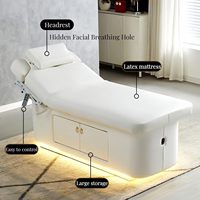 Table de massage électrique multifonctionnelle pour esthéticiennes, avec système de chauffage intégré, pour soins du visage et extensions de cils, idéale pour salons de beauté et spas