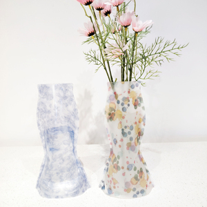 Lọ hoa nhựa in hình, lọ hoa trang trí gấp gọn - Product Image 2