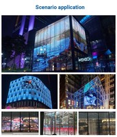 P3.91-7.8 intérieur maille pleine couleur Led écran vidéo verre Transparent 3D LED affichage mur vidéo signalisation numérique Transparent LED Di