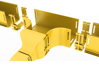 Goulotte de câblage en plastique jaune pour armoire réseau, sur mesure, en ABS/PVC, 600/240/120mm, pour câbles à fibres optiques, fabriquée en Chine