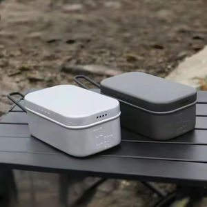 Boîte à lunch en alliage d'aluminium pour l'extérieur, essentiel pour la cuisine en camping, ensemble de vaisselle vintage, écologique, de haute qualité, portable pour les pique-niques - Product Image 3