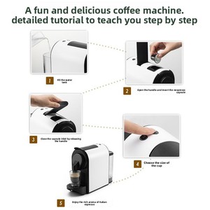 Cafetera Italiana de Cápsulas Chulikes, Espresso, Totalmente Automática, para Hogar u Oficina, Pequeña, con Molinillo Integrado, de Plástico, para Más de 15 Tazas - Product Image 3