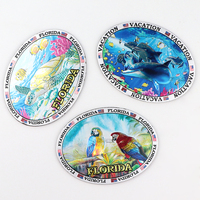 Aimant souple souvenir de l'île d'animaux de la plage 3D avec logo personnalisé Aimants de réfrigérateur en aluminium