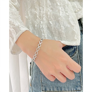 Popular Gold Plated Stainless Steel Diamond 8 <b>Bangle</b> Jewelry for Women - Product Image 4