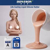 Caoutchouc de silicone liquide souple pour peau de poupée réaliste, sûr, faible écoulement d'huile, vulcanisé au platine, matériau ultra-souple pour corps humain