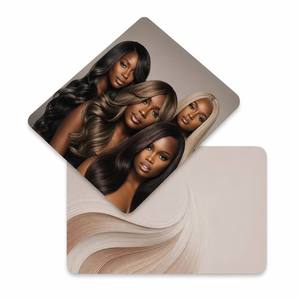Tarjetas de felicitación de belleza diversificada con diseño de fotos de mujeres negras, arte abstracto de ondas capilares, juego de postales con sobre, venta al por mayor a granel - Product Image 1