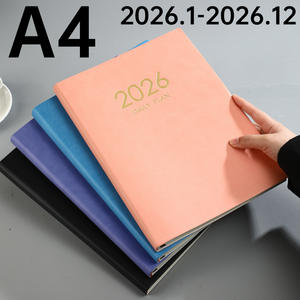Taccuino del calendario inglese <span class=keywords><strong>A4</strong></span> 2026 logo personalizzato con copertina PU ispessita e grande formato per orari giornalieri - Product Image 5