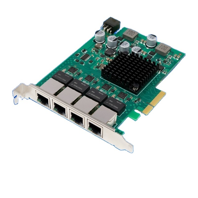 PCIe X4 I226 Four-Port 1G Ethernet LAN PoE Industrial Vision Image Acquisition Card in Stock