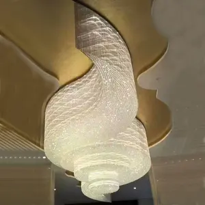 Lustre de cristal de iluminação personalizado, lustre luxuoso moderno de casamento, iluminação