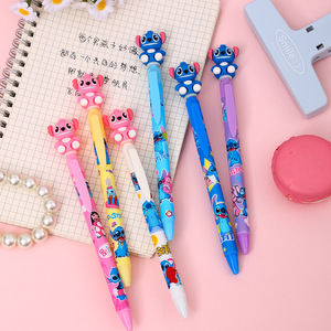 Bút gel hình tượng nhỏ bằng cao su mềm màu xanh, thiết kế hoạt hình dành cho học sinh, bút trung tính, bút ký đen, văn phòng phẩm sáng tạo - Product Image 3