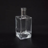 Étiquettes personnalisées bouchon en liège carré Whisky spiritueux Whisky Tequila Gin Vodka bouteille en verre bouteilles de liqueur 500ml 750ml