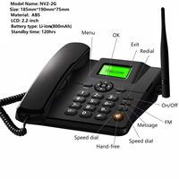 Téléphone à double carte SIM 2G GSM sans fil de bureau avec prise en charge de la radio FM et des SMS