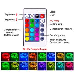 Bande <span class=keywords><strong>LED</strong></span> à piles 1m 2m 4m 5m Bande <span class=keywords><strong>LED</strong></span> RGB alimentée par piles <span class=keywords><strong>avec</strong></span> télécommande - Product Image 2
