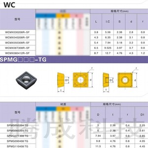 ดอกสว่านคาร์ไบด์รูปตัวยู WCMT040208 GU SPGT050204 แบบก้านตรง เมตริก สำหรับการเจาะความเร็วสูง - Product Image 5