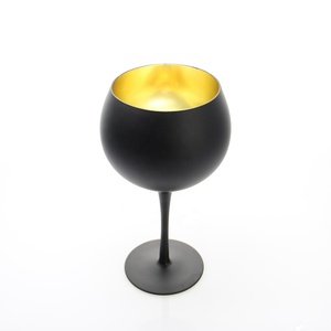 Calici da Vino a Palloncino Nero Opaco 660ML Design Vintage Bicchieri per <span class=keywords><strong>Gin</strong></span> Tonic con Logo Personalizzabile Ideali per Viaggi - Product Image 2