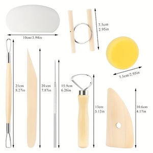 Ensemble d'outils de sculpture en argile Bview Art 46 pièces - <span class=keywords><strong>Kit</strong></span> complet de sculpture avec stylos en silicone, aiguilles de précision, professionnel - Product Image 2