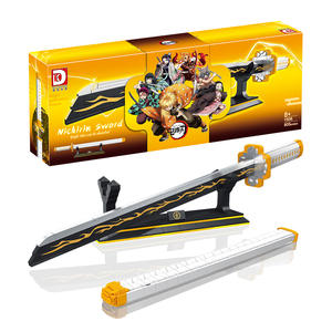 Zenitsu Nichirin <span class=keywords><strong>Sword</strong></span> BRICKモデルDIYミニカタナパズル教育アセンブリビルディングブロックセット子供用ギフト - Product Image 6