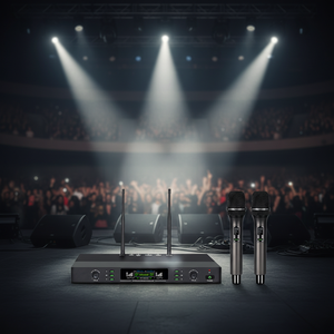 Nuevo MICRÓFONO INALÁMBRICO 1 a 2 portátil hogar KTV al aire libre <span class=keywords><strong>karaoke</strong></span> transmisión en vivo amplificador tarjeta de sonido micrófono universal - Product Image 5
