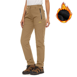 Men'<strong>s</strong> Trousers Fleece Lining Thick Soft Shell <strong>Womens</strong> Hiking Pants Climbing Mountain Trousers Zipper Pockets Bottoms - Product Image 3