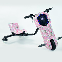 Triciclo Eléctrico de Drifting con Motor, Diseño Novedoso 2022, Telescópico con Bluetooth, Coche de Juguete Montable para Niños, Coche de Derrapes Eléctrico Infantil