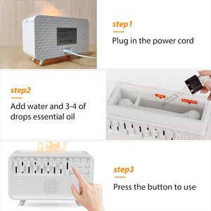 Difusor de Aromas, Máquina de Ruido Blanco, Luz Nocturna LED, Humidificador de Escritorio con Sonido - Product Image 3