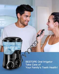 Bestope – irrigateur buccal à Jet d'eau pour la famille, manuel, professionnel, de comptoir, Jet d'eau, nettoyeur de dents à ultrasons, puissance 600ML - Product Image 5