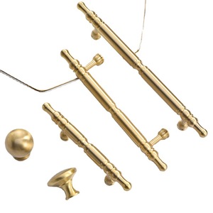 Jiehao Brass Cabinet Door <b>Handles</b> Bar Shape Brushed Finish Durable For Cabinet - Product Image 4