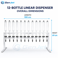 Station de recharge manuelle de parfum à 12 têtes, pompes graduées de 3 à 20 ml, réservoirs de 375/500 ml pour comptoir de bar à parfums de détail