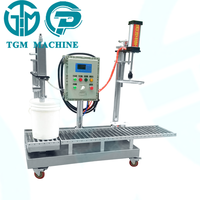Machine de remplissage et de bouchage semi-automatique pour liquides en plastique, remplisseuse de bouteilles, boucheuse à vis, haute productivité pour produits chimiques, peintures, cosmétiques