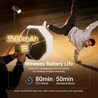 Lampe vidéo LED mini NEEWER 60W avec batterie 50Wh/charge rapide PD 100W, contrôle APP/2.4G/NFC, COB bicolore dimmable pour studio
