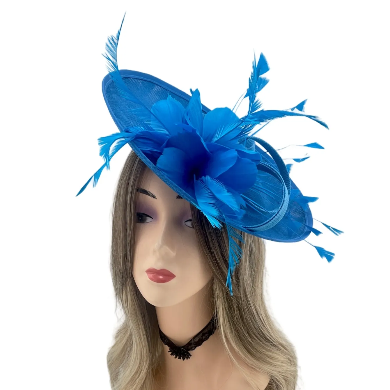 Fabrik Direkt verkauf Frauen Organza Fascinator Hut Blumen tee Party Hochzeits hut Feder Fascinators Hut