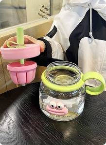 Ly nước mùa hè kiểu dáng đẹp, ống hút ngang, bụng tròn, dung tích lớn, chịu nhiệt cao, ly trà nhựa đáng yêu - Product Image 5