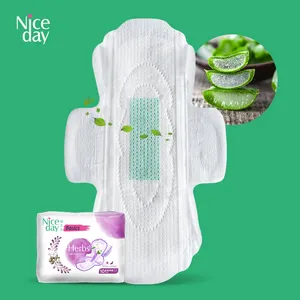 Niceday Antibacterial Deodorizing Pads Aloe Vera Mint Cool Sensation Sanitary Pads For Girls Teens