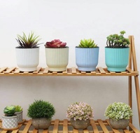 Pot Tanaman Self Watering 6 Inci untuk Tanaman Dalam Ruangan, 6 Buah Pot Bunga Plastik Hijau untuk Semua Tanaman Rumah, Bunga, Violet Afrika