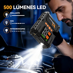 Bomba de Ar Digital Portátil para Pneus de Carro e Moto com Luz LED, Inflador Multifuncional com Proteção Contra Superaquecimento - Product Image 2