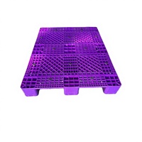 Palette en plastique robuste empilable à surface grillagée pour entrepôt, entrée quatre directions pour chariot élévateur, logistique, feuille de plastique