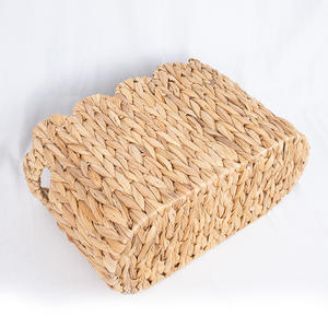 Cesta de almacenamiento tejida Bobai, organizador rectangular hecho a mano para juguetes y revistas - Product Image 3