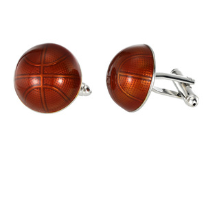 Boutons de manchette en cuivre de style sportif <span class=keywords><strong>pour</strong></span> hommes, accessoires élégants en forme de ballon de <span class=keywords><strong>basket</strong></span> et de rugby <span class=keywords><strong>pour</strong></span> costumes et chemises, idéaux <span class=keywords><strong>pour</strong></span> les cadeaux - Product Image 4