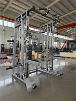 Machine Smith tout-en-un professionnelle avec pile de poids de 80 kg |   Système de poulies à double cadre ovale robuste pour équipement de gym Dinuo