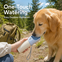 Bouteille d'eau isotherme portable en acier inoxydable pour chien, 400 ml, pour voyage, vente en gros d'articles pour animaux de compagnie