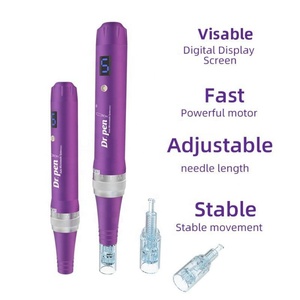 Máquina Eléctrica de Microagujas para Reafirmar y Blanquear la Piel, Estimulación del Crecimiento del Cabello, Pantalla LCD de 5 Velocidades, Derma <span class=keywords><strong>Pen</strong></span> <span class=keywords><strong>X5</strong></span> con Cable - Product Image 2